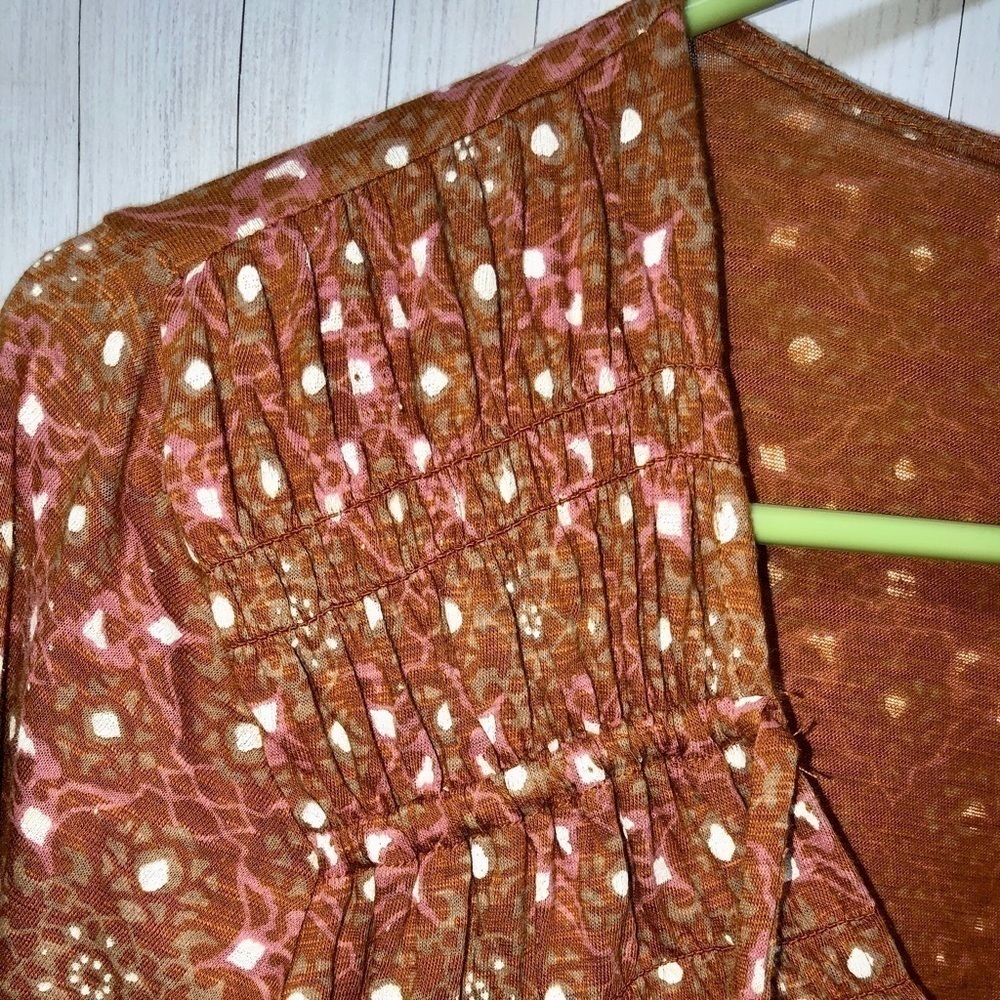 ✴️Lucky ☘️ Brand Rust color peasant top cotton blend - Picture 5 of 10